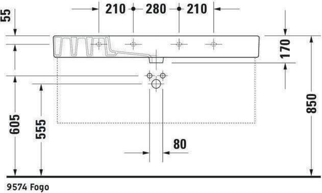 Produktbild Duravit Möbel-Waschtisch Vero 125 cm weiss 0329120000 (490 mm, 1250 mm)