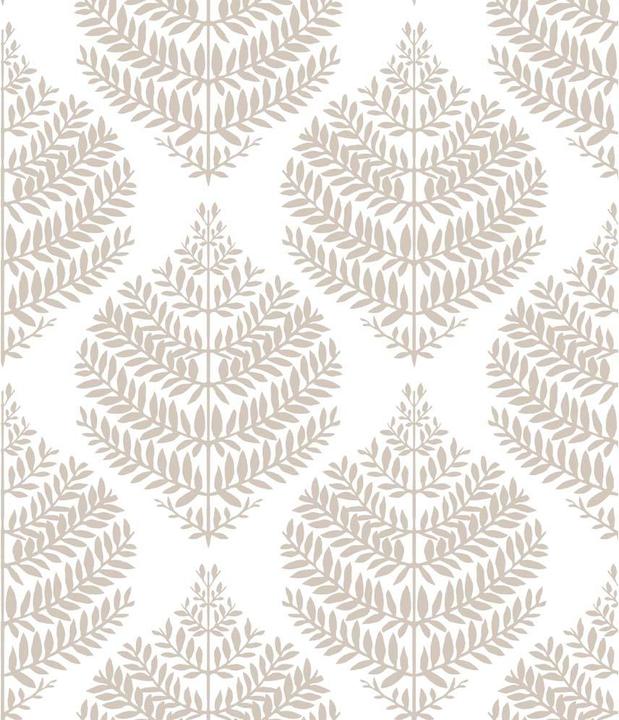 Actual product image Roommates PEEL & STICK Wallpaper - Hygge Fern Damask Taupe
