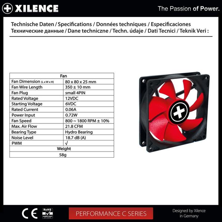 Actual product image Xilence Performance C Series XPF80.R.PWM (80 mm, 1 x)