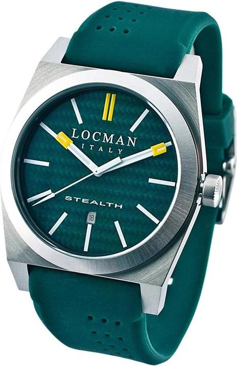 Produktbild Locman Italy Herrenuhr Stealth Titanium/Edelstahl grün Ref. 0201 (Analoguhr, 42 mm)