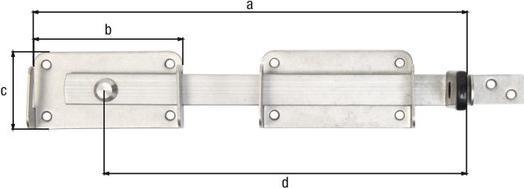 Actual product image Alberts Double door throw 320 x 55 x 115 mm, stainless steel (1 pcs.)