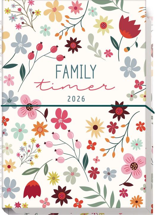 Produktbild Family-Timer 'Wild Flower' 2026 (16 x 22.5 cm, Deutsch)