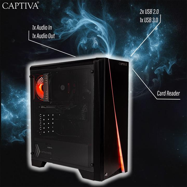 Actual product image Captiva PC Advanced Gaming I85-971 (i5-12400F/RTX4060 8GB DDR6/SSD 1TB/32GB/WLAN/Windows 11 Home 64-bit) (Intel Core i5-12400F, 32 GB, 1000 GB, GeForce RTX 4060)