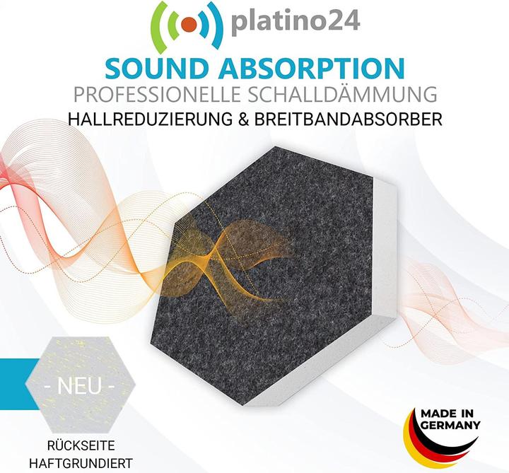 Produktbild Platino24 Schallabsorber Anthrazit (6 Stk.)