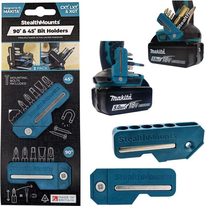 StealthMounts BH-MK-4590-BLU Blau 4590 Bithalter für Makita (2er Pack)