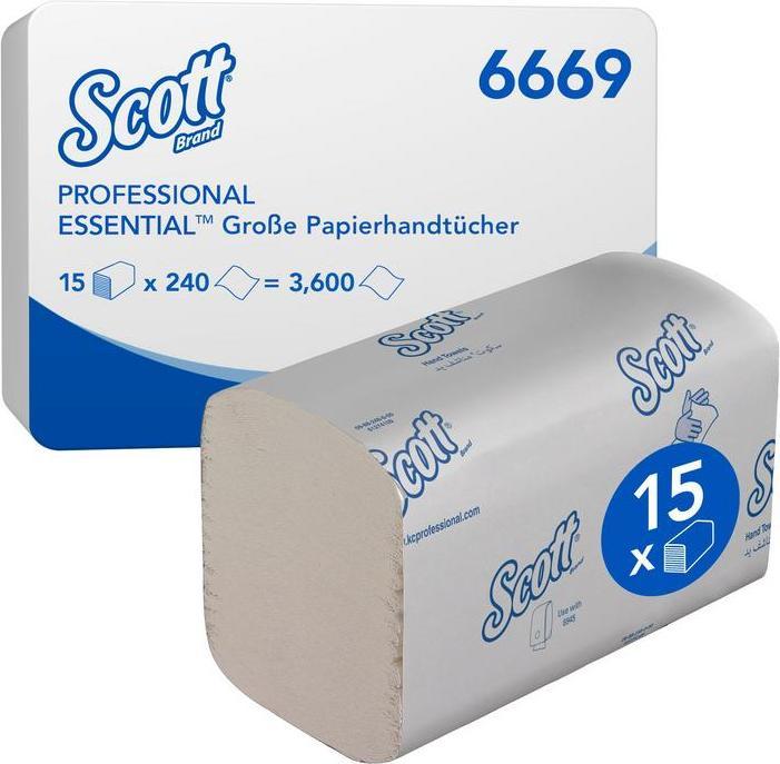 Actual product image Kimberly-Clark Folded towel Essential KCD 6669 W-fold, 1-ply 3600 pcs. (3600 x)