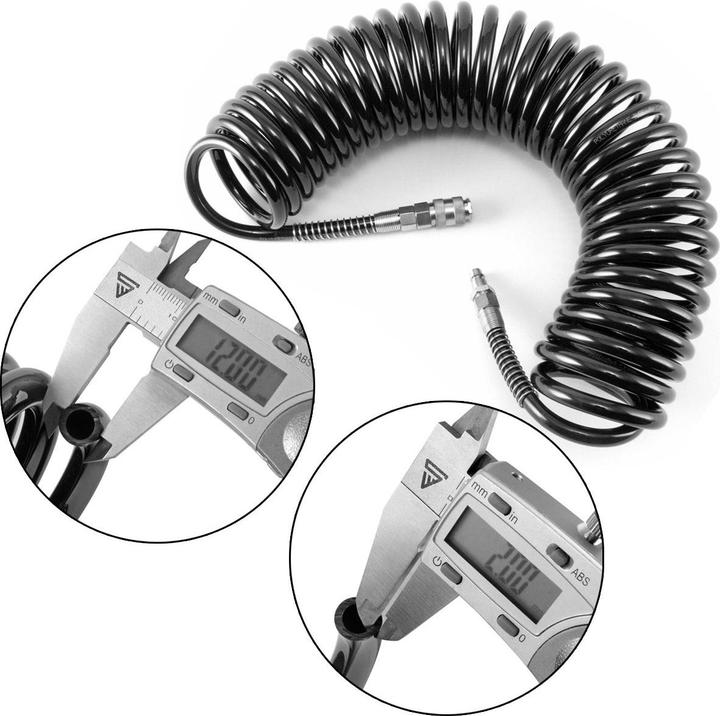 Actual product image Stahlwerk DS 10 ST Professional spiral compressed air hose 10 m