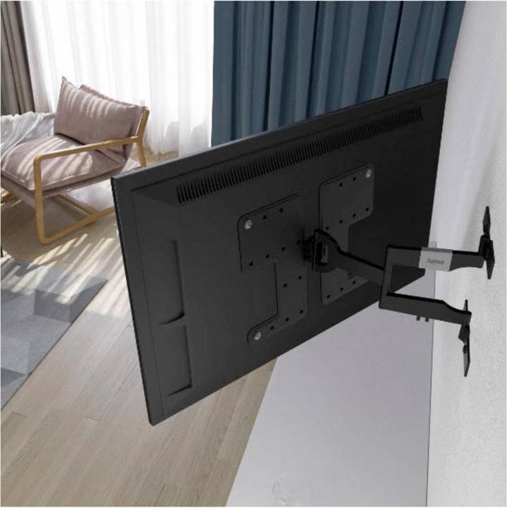 Produktbild Hama TV-Wandhalterung, OLED, flach, schwenkbar, ausziehbar, 229cm (90") bis 50kg (Wand, 90", 50 kg)