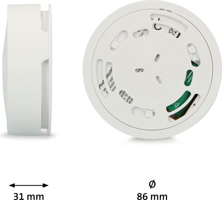 Actual product image Alecto SA63 - Draadloze koppelbare rookmelder 10 jaar, 3 pack, wit
