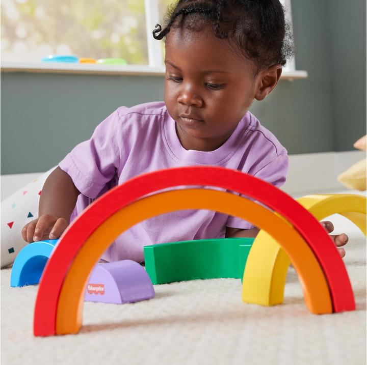 Actual product image Fisher-Price Stackable wooden rainbow