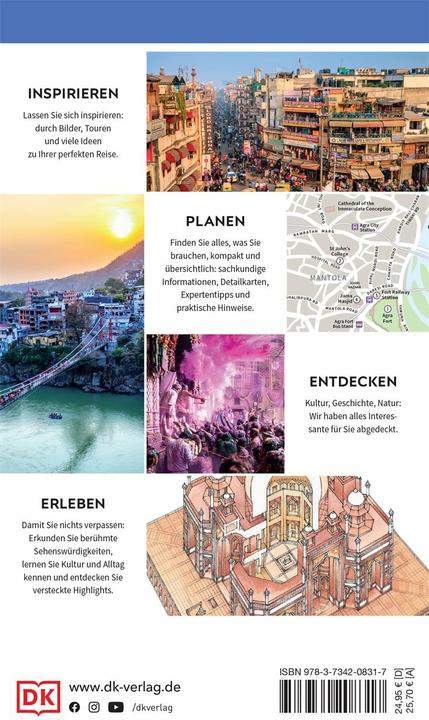 Produktbild Vis-à-Vis Reiseführer Delhi, Agra & Jaipur (Deutsch, DK Verlag Reise, 2024)