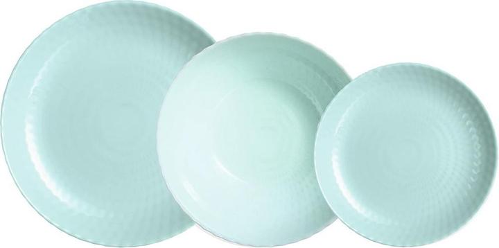Luminarc Geschirr Pampille Turquesa türkis Glas 18 Stücke (18 Stück)