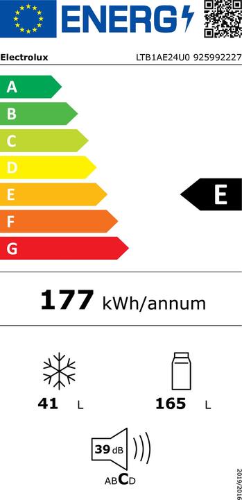 Etichetta energetica Electrolux LTB1AE24U0 (209 l)