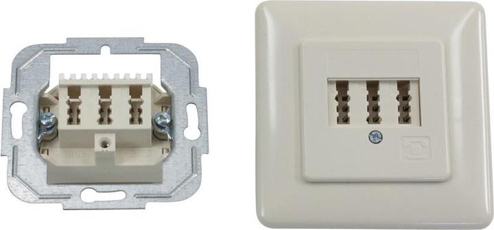 Actual product image Ze-Kom Junction box TAE 3x6 NFN UP with LSA Plus pearl white