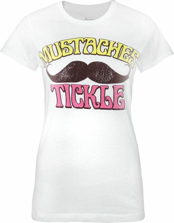 Actual product image Goodie Two Sleeves Womens/Ladies Moustaches Tickle T-Shirt (L)