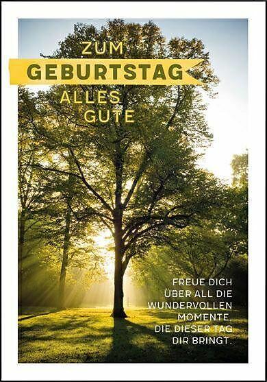 Image du produit Edition Gollong Doppelkarte. Zum Geburtstag (Baum)