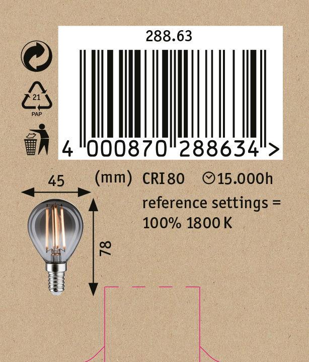 Actual product image Paulmann 1879 Filament drops (E14, 4 W, 170 lm, 1 x)
