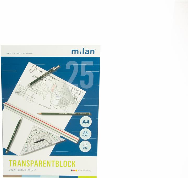 Actual product image Folia Bringmann Milan Transpp Block A3/25 70gr (70 g/m², 25 x)