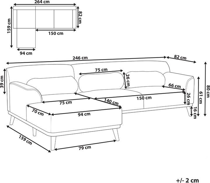 Actual product image Beliani Simos (Corner sofa)