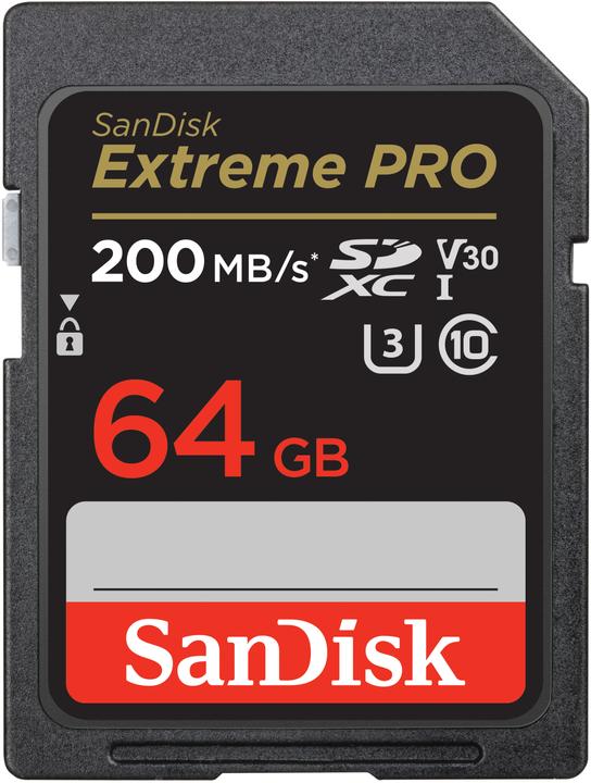 Productafbeelding SanDisk Extreme PRO UHS-I V30 (64 GB, SDXC, U3, UHS-I)