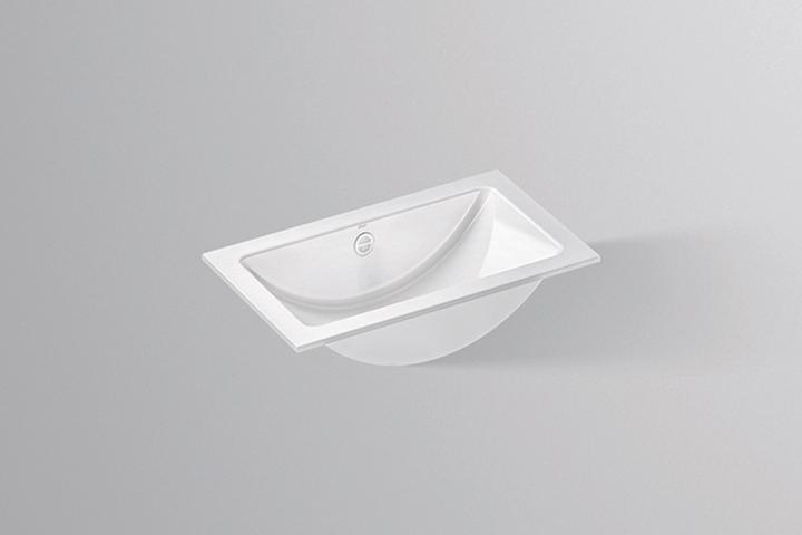 Actual product image Alape undermount basin UB.R585, rectangular W: 507mm H: 143mm D: 273mm, 2250700000, white (273 mm, 507 mm)