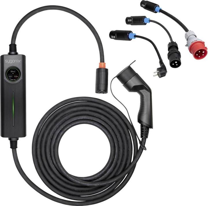 Actual product image Sygonix Mobile charging station type 2 mode 2 16A Number of connections 1 11kW (Type 2, 11 kW, 16 A, Type 2)