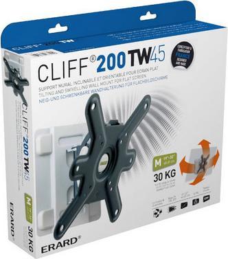 Actual product image Erard CLIFF 200TW45 swivel monitor wall mount 19-43 inch (Wall, 32", 30 kg)