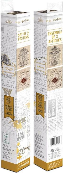 Image du produit Pyramid HARRY POTTER - Map & School List - Set 2 Posters 52 x 38cm