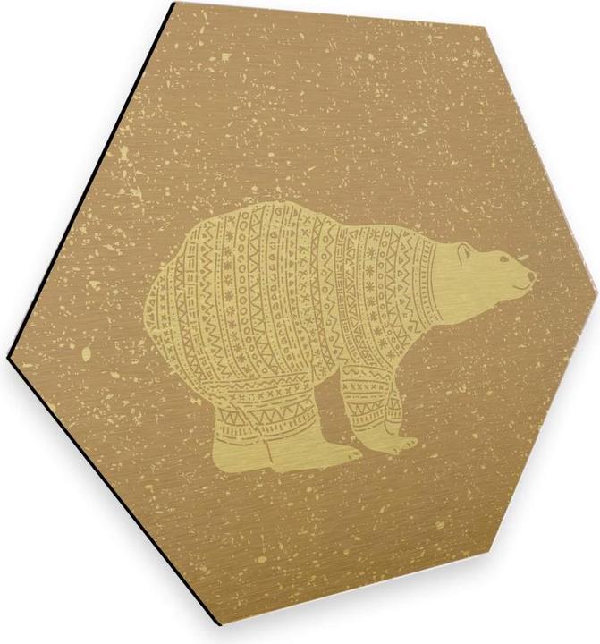Image du produit Trenddeko Effet doré Ours polaire blanc (25 x 22 cm)