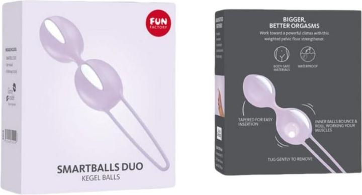 Actual product image Fun Factory Spass Fabrik - Smartballs Duo Basin White / Pastel Purple