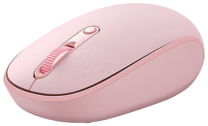 Image du produit Baseus Souris sans fil F01B tri-mode 2,4 G BT5.0 1600 DPI (rose) (Sans fil)