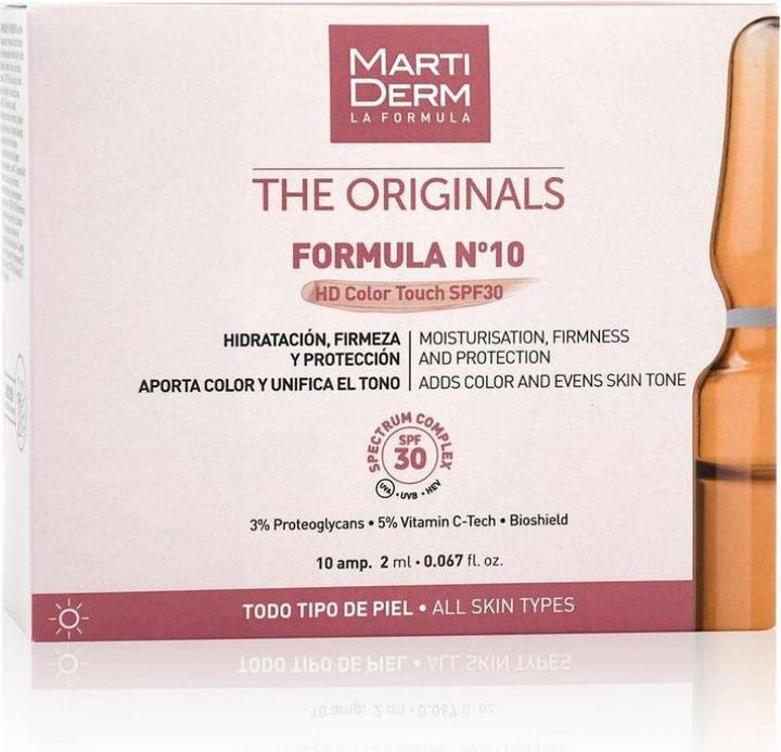 Produktbild Martiderm Formula No10 HD Color Touch LSF30 10 Ampoules