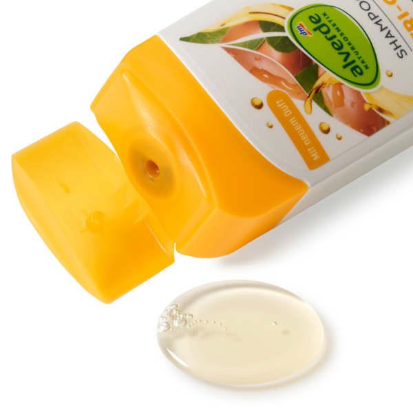 Produktbild dm alverde Shampoo Nutri Care Bio-Arganöl und Bio-Jojoba-Extrakt (Flüssiges Shampoo)