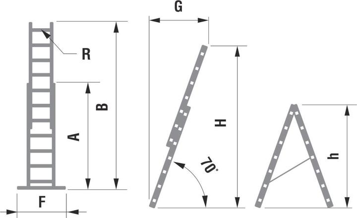Produktbild Puag Allzweckleiter 2 x 9 Sprossen (Anlegeleiter, 428 cm)