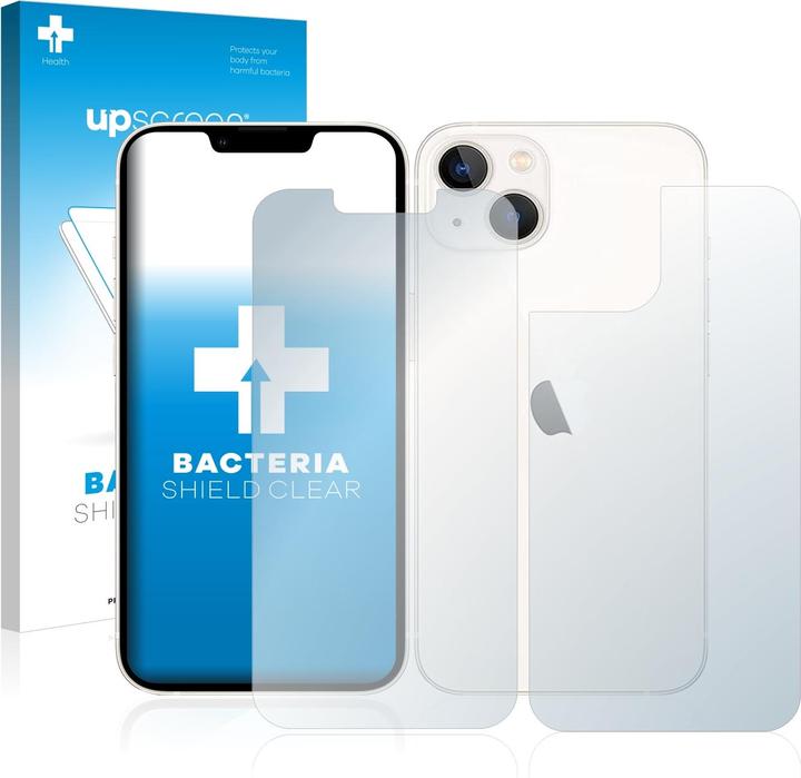Produktbild upscreen Schutzfolie Displayschutz Displayschutzfolie Folie Klar antibakteriell (1 Stück, Apple iPhone 13)