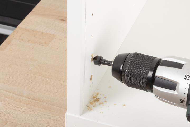 Image du produit wolfcraft Kit de réparation pour charnière invisible – côté caisson, 11 pièces