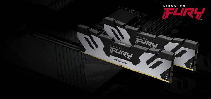 Image du produit Kingston 48GB 8800MT/s DDR5 CL42 CUDIMM Kit of 2 FURY Renegade Silver (2 x 24 Go, 8800 MHz, RAM DDR5, CU-DIMM)
