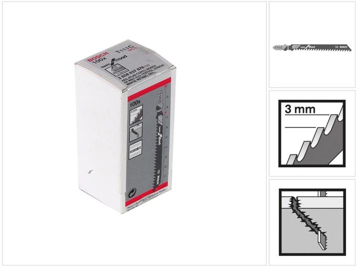 Produktbild Bosch Professional Zubehör Stichsägeblatt T 111 C Basic for Wood, 100er-Pack