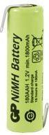 Produktbild GP Batteries NiMH-Akku, GP, Industriezelle mit Lötfahnen, 50x14mm, 1,2V/1800mAh (1 Stk., 1800 mAh, Akku)