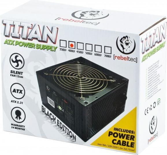 Produktbild Rebeltec Universal computer power supply ATX ver. 2.31 TITAN 500 (500 W)
