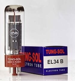 Actual product image Tung-Sol EL34B Power Amp Tube (Guitar)