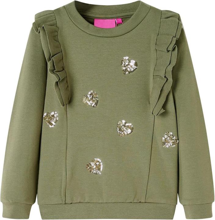 VidaXL Kinder-Sweatshirt Khaki 104,Material: 95 % Baumwolle. 5 (104)
