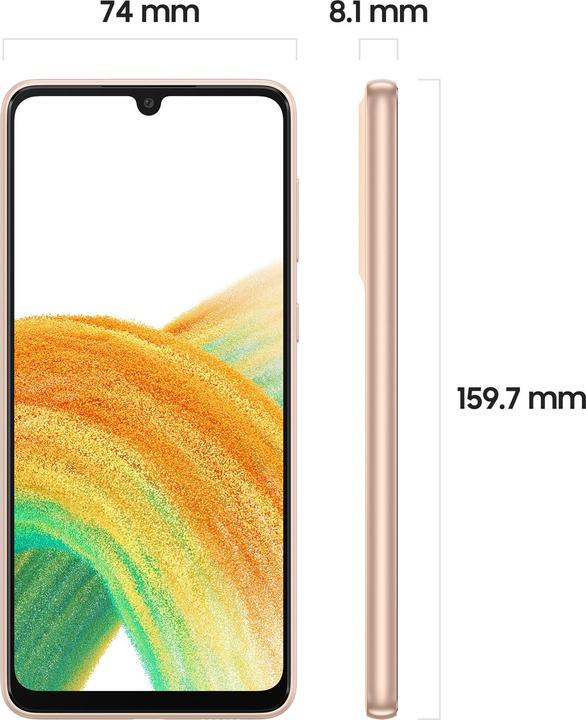 Produktbild Samsung Galaxy A33 5G (128 GB, Awesome Peach, 6.40", Dual SIM, 48 Mpx, 5G)