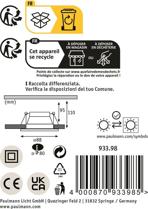 Image du produit Paulmann Luminaire encastré Cole (GU10)