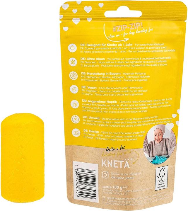 Produktbild Knetä Bag Gelb 100g