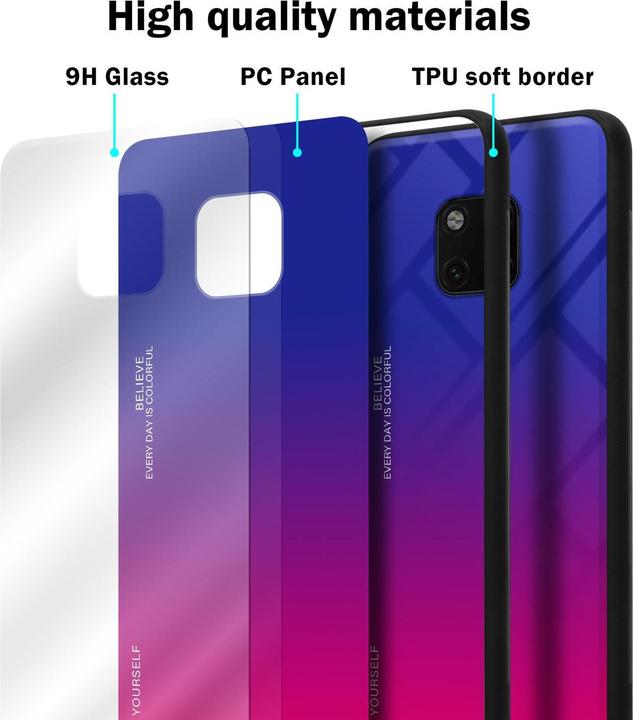 Image du produit Cadorabo Couverture en verre TPU 2 couleurs (Mate 20 Pro)