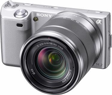 Actual product image Sony NEX-5K, 14 MP, 7fps, FullHD Movie, 18-55mm KIT, Silver