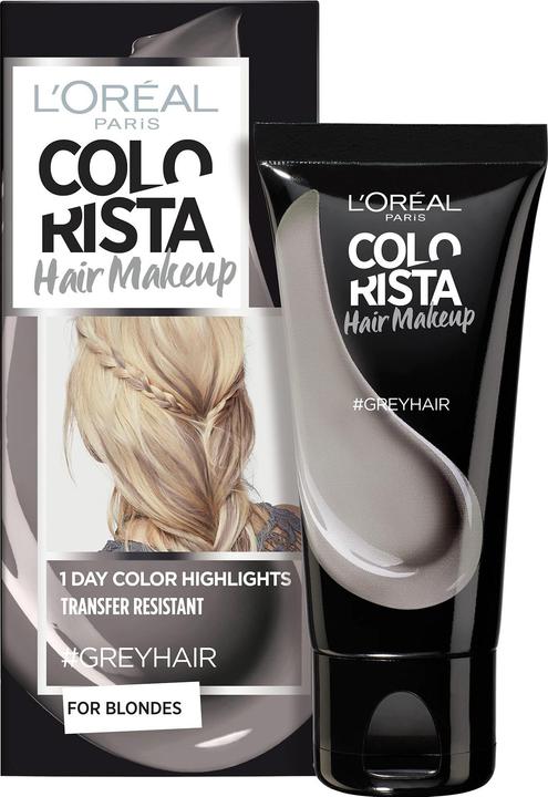 Actual product image L'Oréal Paris L'Oreal Colorista Hair Makeup Temporary Hair Color #GreyHair 30ml (Greyhair)