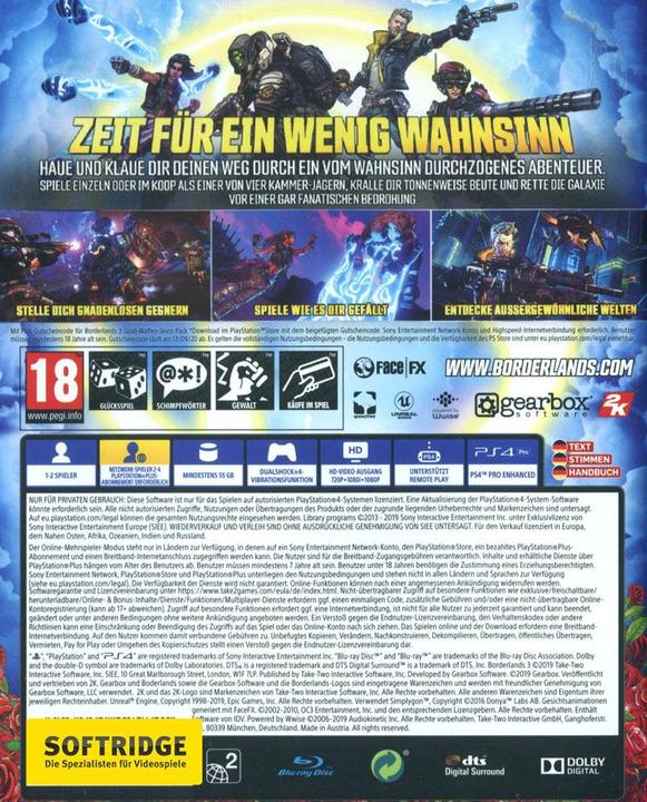 Actual product image 2K Games Borderlands 3 (PS4, DE)