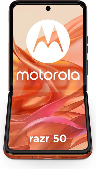Actual product image Motorola Razr 50 (256 GB, Spritz Orange, 6.90", SIM + eSIM, 52.43 Mpx, 5G)